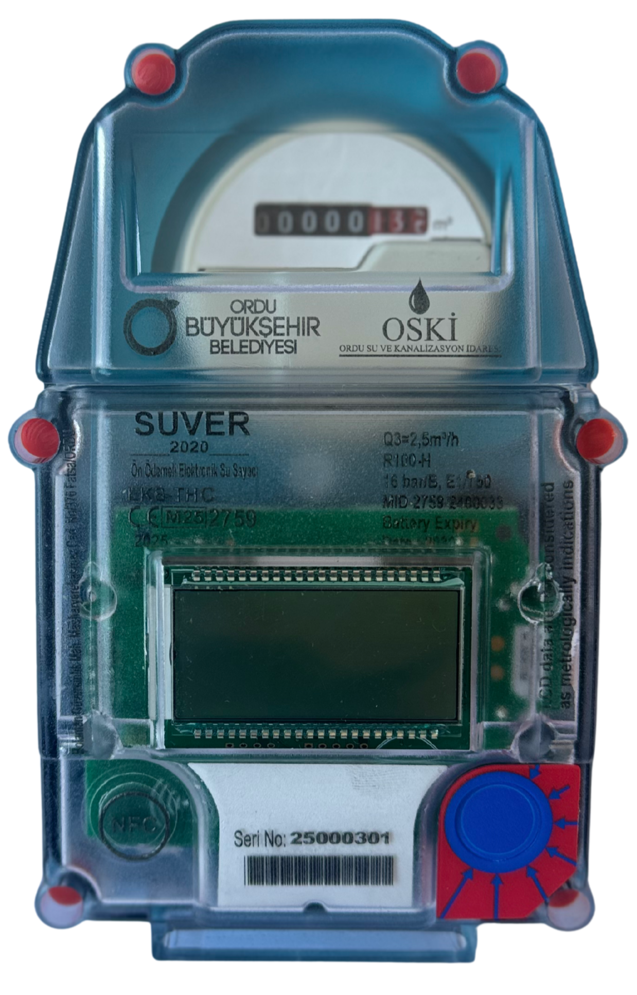 Suver2020 NB-IoT (GSM) Ön Ödemeli Su Sayacı